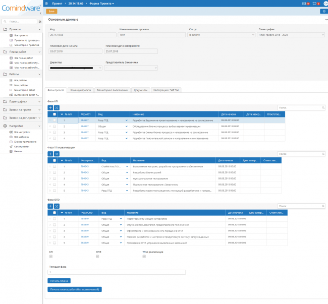 Управление проектами в BPM-системе и его специфика