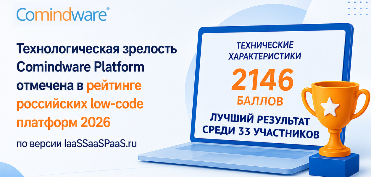 Технологическая зрелость Comindware Platform отмечена рейтингом российских low-code платформ 2026