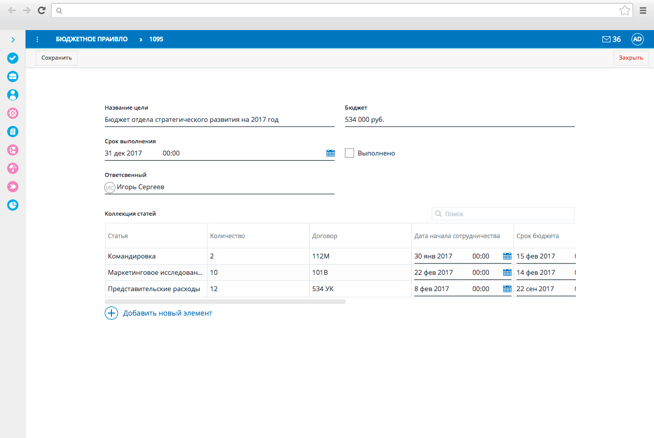 инструменты бюджетирования